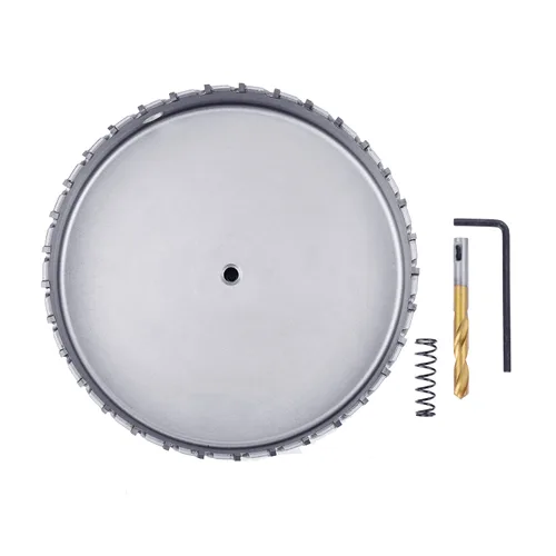 Miniatura 4 de Broca de sierra de agujero de acero metálico de 4.528 in/4.5 pulgadas, cortador de agujero de metal para metal grueso, acero inoxidable, hierro