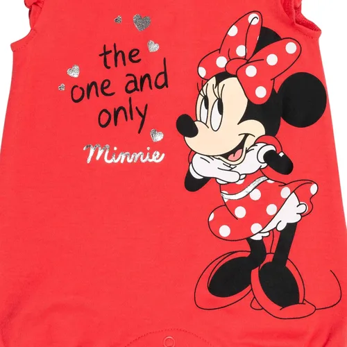 Miniatura 4 de Disney Minnie Mouse Winnie the Pooh Baby Girls - Mameluco de peluche y sombrero de sol recién nacido a bebé