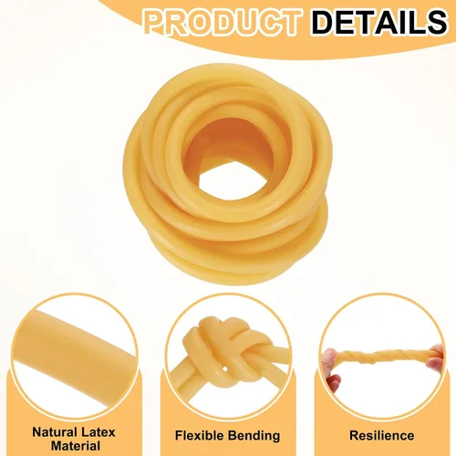 Miniatura 3 de uxcell Tubo de goma de látex natural, 1/4 pulgadas de diámetro interior x 3/8 pulgadas de diámetro exterior de 16.4 pies, manguera de goma elástica