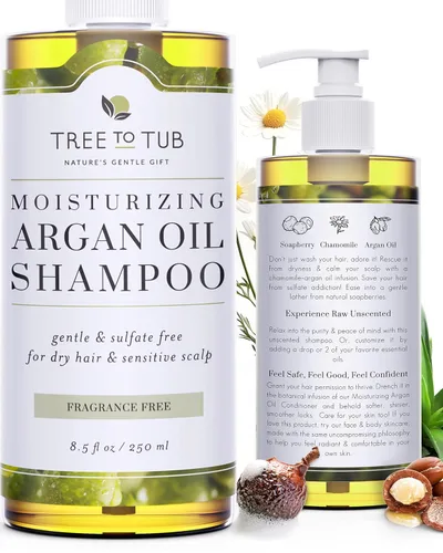 Miniatura 11 de Tree To Tub Champú de menta para cabello graso y cuero cabelludo sensible, champú aclarante suave para la acumulación, champú para el cabello anti