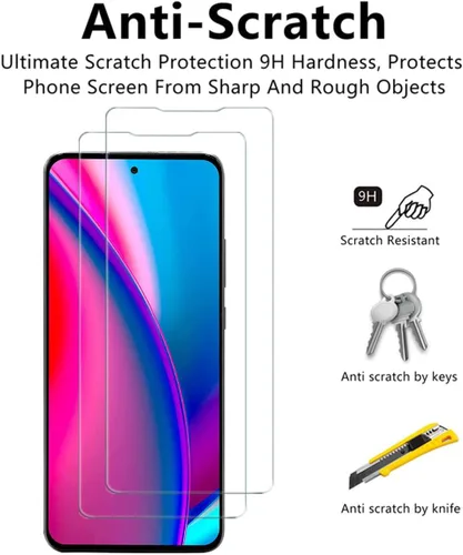 Miniatura 3 de Para BLU G91S Pantalla de vidrio templado – [Paquete de 2] dureza 9H de alta definición sin burbujas, protector de pantalla de vidrio templado