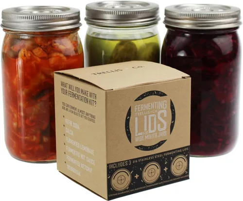Miniatura 10 de Bobinas PickleHelix de acero inoxidable, pesas de fermentación Paquete de 3 para fermentación de tarros Mason de boca ancha La mejor manera