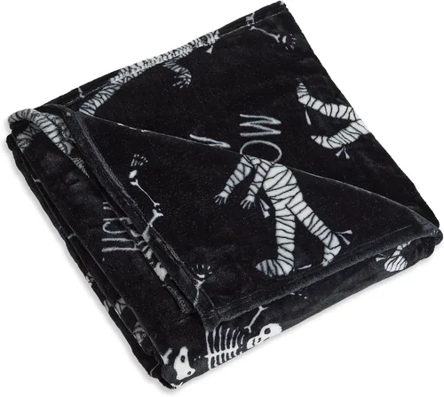 Miniatura 2 de Rae Dunn Manta - Mantas suaves y decorativas para cama o sofá, mantas acogedoras para sofá, manta de felpa suave con huesos bordados, 50 pulgadas x
