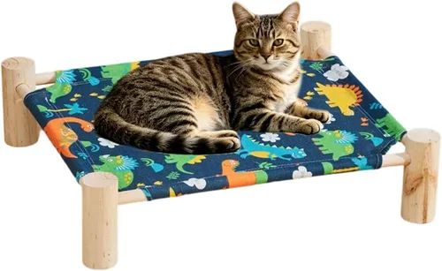 Miniatura 8 de Dog Hammock - Cat Hammock Bed Wooden Elevated Dog Bed, Stable Removable Sleeping Cot, Quick to Install Pet Cot for Home Living Room Apartment Dorm