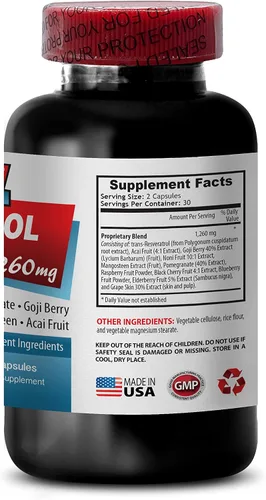 Miniatura 4 de Resveratrol Supreme 1200mg Máxima Fuerza Más 1200 Suplementos de Vino Tinto 1200, Suplemento de resveratrol Vino Tinto, Resveratrol antioxidante