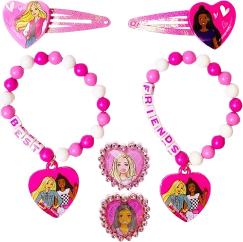 Miniatura 11 de LUV HER Disney Stitch Girls BFF - Juego de 6 piezas de joyero de juguete con 2 anillos, 2 pulseras de cuentas y pinzas para el cabello a presión a