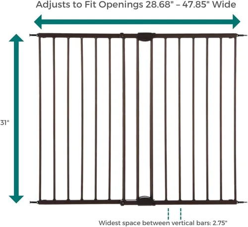Miniatura 5 de MyPet Puerta para mascotas Windsor: puerta para perros de 28.68" - 47.85" de ancho. Soporte de hardware, puertas para perros para la casa, puerta