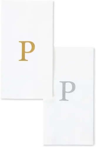 Miniatura 15 de AMERICAN HOMESTEAD - Toallas de mano desechables – Servilletas plateadas con monograma – Toallas de papel de baño similares al lino para invitados