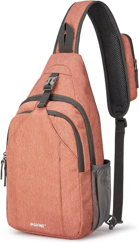 Miniatura 18 de G4Free Bolsa Bandolera con Bloqueo RFID Mochila Bandolera Cruzada Bolsa de Pecho Mochila de Día para Senderismo Viaje (Negro)