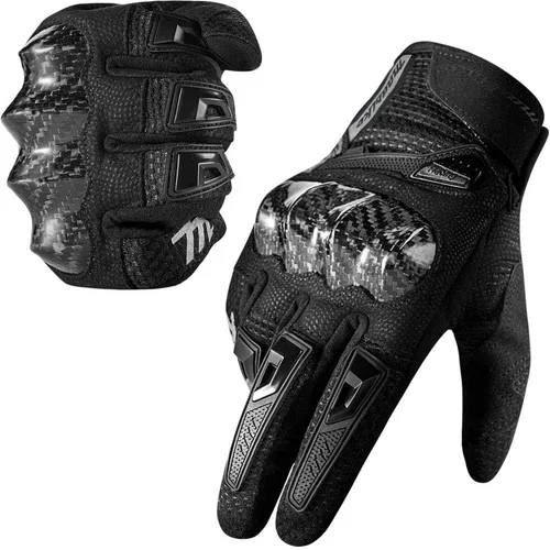 MADBIKE - Guantes de motocicleta con pantalla táctil para motocross, bicicleta de tierra, aptos para hombres y mujeres, con nudillos protectores de
