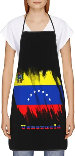 Miniatura 2 de Delantal de bandera venezolana para hombres y mujeres, ajustable, gran volumen, estampado, divertido, vintage, delantales para cocina