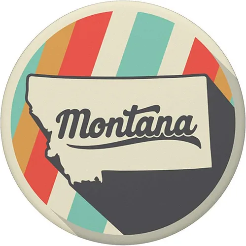 Miniatura 3 de Cultura de Pop Montana State hogar Retro 70s Vintage MT Rainbow popsockets soporte para Smartphones y Tablets