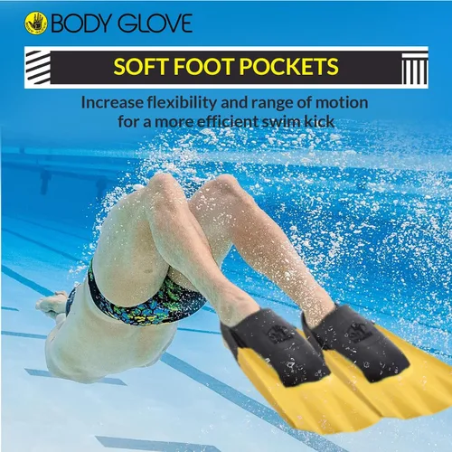 Miniatura 5 de Body Glove Floating Swim Fins for Adults, Natural Rubber Bodyboard Fins Flippers for Swimming, Snorkeling, Scuba Diving, Surfing, Bodyboarding