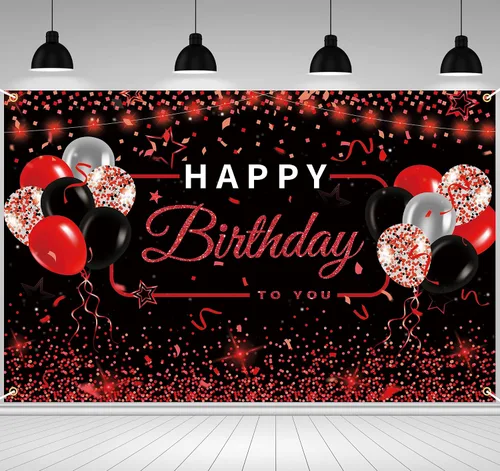 Miniatura 7 de Cartel de fondo de feliz cumpleaños verde dorado y negro para niños, hombres y mujeres, aniversario, fiesta de cumpleaños, fotos, fondo de cabina