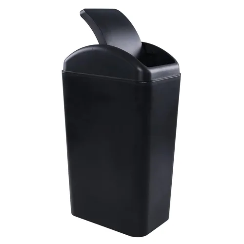 Miniatura 9 de Cubo de basura negro de 14 litros/3.5 galones, cubo de basura delgado para espacios estrechos, F