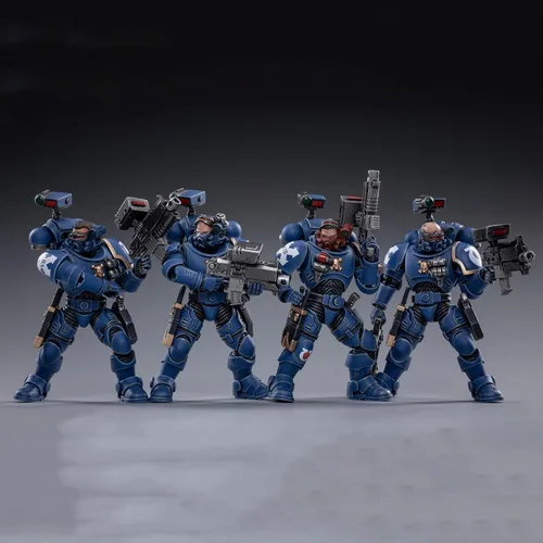 Miniatura 12 de Pipigirl Figuras de acción de soldado de licencia genuina 1/18, kits de modelos de guerrero extremo militar militar de 4 pulgadas Ultramarino