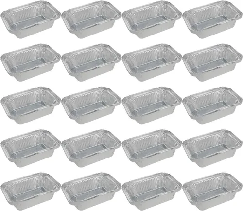 Miniatura 24 de Othmro Recipientes de alimentos de papel de aluminio de 3.2 x 1.5 pulgadas (DiaxH), bandejas desechables para llevar, 100 sartenes redondas de papel