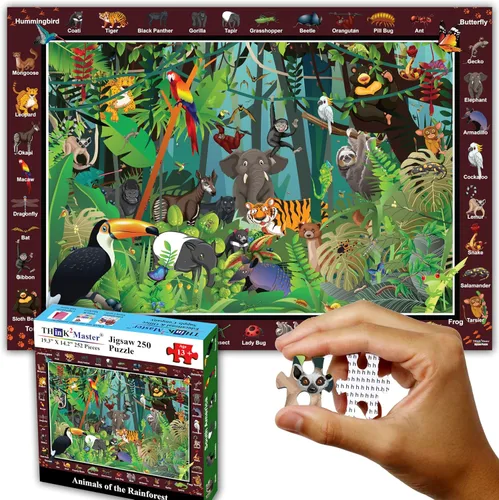 Miniatura 17 de Think2Master Ocean Life - Rompecabezas de 250 piezas. Gran artículo de regalo. 14.2 x 19.3 pulgadas