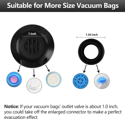Miniatura 4 de Bomba Eléctrica para Bolsas de Almacenamiento al Vacío Bomba de Vacío de Viaje para Varias Bolsas de Sellado al Vacío Bomba de Aire Portátil Vacpack