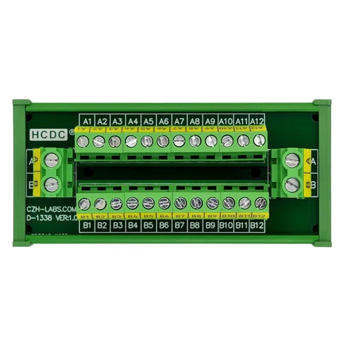 Miniatura 2 de Módulo de distribución de bloque de terminales de posición 30Amp/300V 2x12 (montaje en carril DIN)