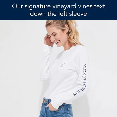 Miniatura 5 de vineyard vines Women's Long-Sleeve Vintage Whale Pocket T-Shirt