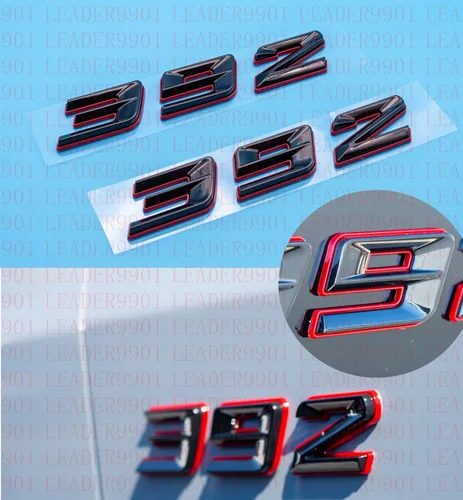 Par de emblemas 392 emblema placa de identificación compatible con Challenger Chrysle 300C 392 automóvil, camión, pasajero y conductor (línea roja)