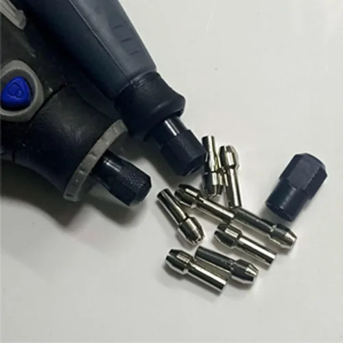Miniatura 6 de Juego de tuercas de sujeción rotativas de cambio rápido de 9 piezas para Dremel Tuerca de pinza de plata de 9 piezas