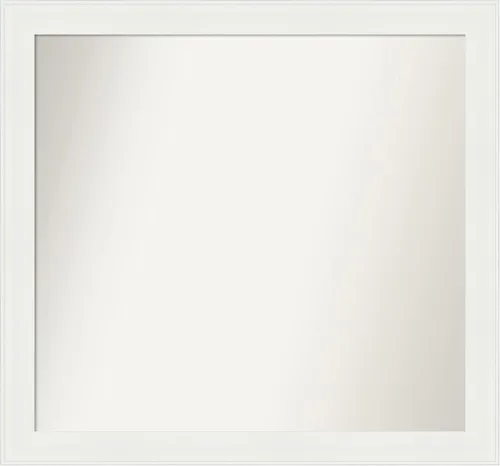 Miniatura 396 de Amanti Art Espejo de baño blanco para sobre el fregadero, 24 x 24 pulgadas, hecho a medida, espejo de tocador cuadrado blanco estrecho, marco