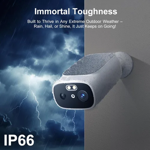 Miniatura 6 de Cámaras de seguridad solar 2K inalámbricas para exteriores, cámaras WiFi de 2.4/5 GHz para seguridad del hogar, detección de movimiento AI, visión