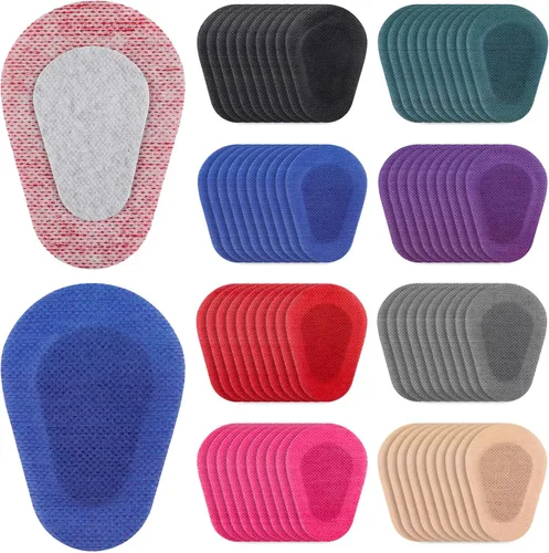 80 parches adhesivos para los ojos, almohadillas desechables para adultos, vendajes adhesivos sin látex (3.3 x 2.3 pulgadas, colores mixtos)