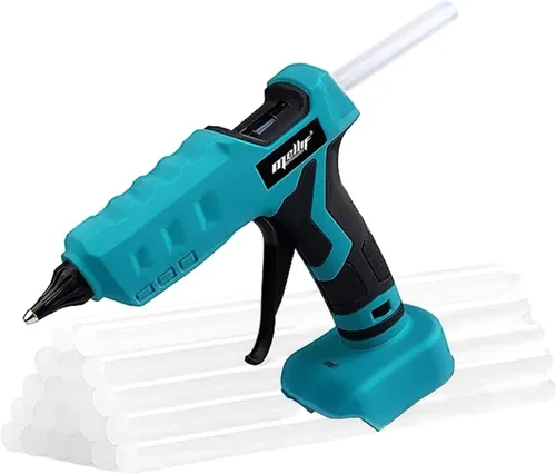 Pistola de pegamento caliente inalámbrica compatible con batería Makita de 18 V, pistola de pegamento eléctrica de mano Mellif tamaño completo para