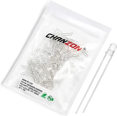 Miniatura 6 de CHANZON 100 unids 0.118 in Rayo infrarrojo IR 850nm emisor LED diodo luces (transparente transparente lente redonda DC 1.4V-1.6V 20mA) iluminación