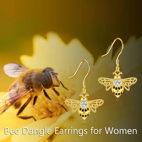 Miniatura 36 de POPKIMI Bonitos aretes colgantes de animales, joyería de animales, regalos de cumpleaños y Navidad para mujeres, aretes de ópalo de cristal de plata