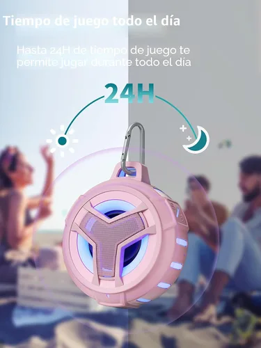 Miniatura 9 de EBODA Altavoz Bluetooth para Ducha, IP67 Impermeable Portátil Inalámbrico Altavoces Pequeños, Flotante, 24H Tiempo de Reproducción para Hogar, Rosa