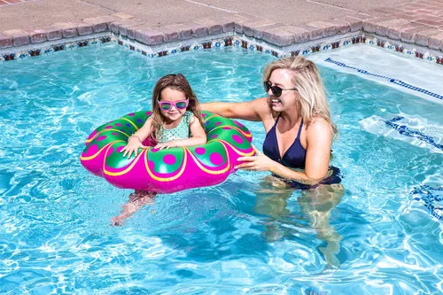 Miniatura 3 de Poolmaster Flotador para bebé con diseño de flores, color rosa
