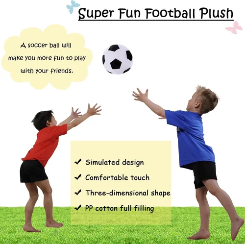 Miniatura 2 de zhidiloveyou Bola de fútbol de felpa de 9 pulgadas, regalo de fútbol de felpa para niños