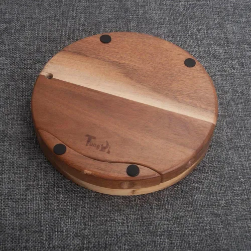 Miniatura 8 de Tabla redonda de madera de acacia para servir queso y juego de 3 herramientas de queso, 7.5 pulgadas de diámetro, ideal para bodas, cumpleaños