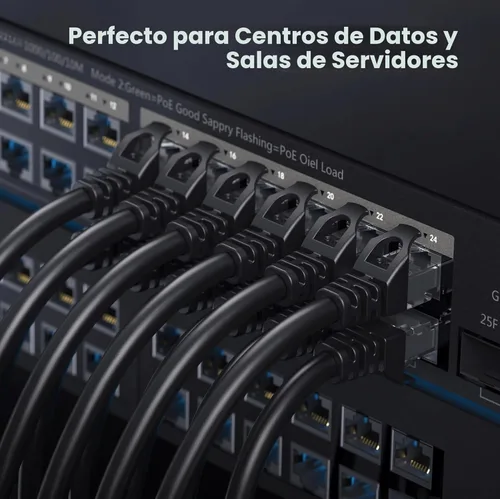 Miniatura 8 de Cable Matters - Cable Ethernet Cat 6 sin enganches de 10 Gbps - 14 pies, cable Cat 6, cable Cat6, cable Ethernet, negro