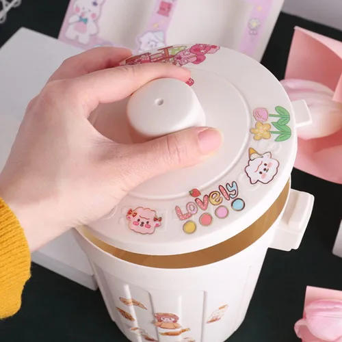 Miniatura 6 de 100 hojas de pegatinas decorativas de PET, lindo juego de pegatinas resistentes al agua para álbum de recortes, diario, planificador de bullet