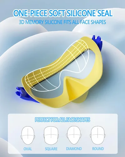 Miniatura 2 de Gafas de natación para niños de 3 a 15 años con tapones para los oídos, marco grande, gafas de natación antivaho/UV para niños, niñas y bebés, 2