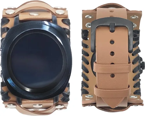 Powerhill Correa de reloj de cuero genuino de 0.866 in, compatible con reloj estándar de 0.86 pulgadas de ancho, Galaxy Watch de 1.811 pulgadas,