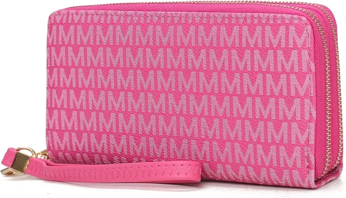 Miniatura 84 de MKF Collection Mia K - Cartera de pulsera para mujer, pequeña cartera de cuero vegano para tarjetas de crédito con cremallera y bolsillo