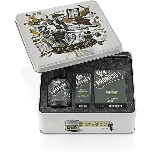 Miniatura 3 de Proraso - Kit de cuidado de barba para hombres con lavado de barba, aceite para barba y bálsamo para barba