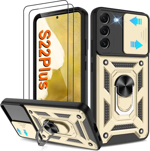 Miniatura 37 de ATUMP Funda para T-Mobile Revvl V Plus 5G con protector de pantalla HD con cubierta de cámara deslizante, soporte de anillo de rotación de 360° Negro