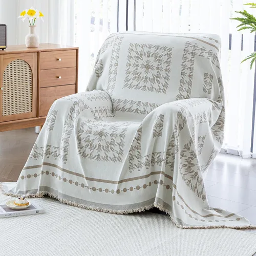 Miniatura 15 de Mantas con Rayas para Sofá, Fundas Boho para Sofá, Mantas para Sofá para Perros, Fundas Medianas para Sofá Reclinable y Silla, Fundas de Sofá