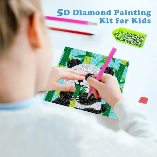 Miniatura 4 de Labeol Kits de arte de diamantes para niños, manualidades para niñas de 6 a 8 a 10 a 12 años, fáciles de hacer tú mismo, creativas calcomanías