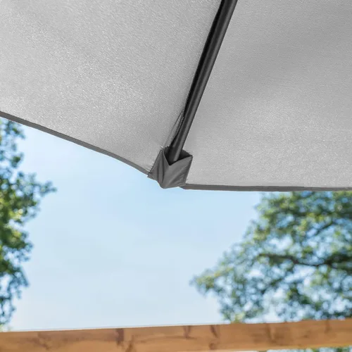 Miniatura 6 de Harrier Parasoles de doble cara de 15 pies – Toldo para patio trasero con cubierta de parasol opcional y pesas base de sombrilla Parasol blanco