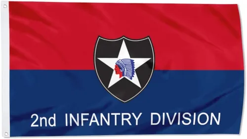 Miniatura 26 de Fyon Bandera militar de la 34ª división de infantería del ejército de 3 x 5 pies con 2 ojales de latón