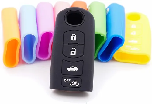 Miniatura 2 de Funda para llave de coche para Mazda 3/6 MX-5 CX-3 CX-5 CX-7 CX-9 Scion IA 2016/2017, cubierta de llave de silicona de 4 botones Amarillo