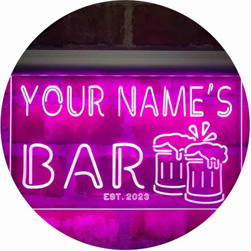 Miniatura 21 de ADVPRO Letrero de neón LED personalizado con texto en inglés «Your Name Est Year» (12 x 8.5 pulgadas) st4s32-w1-tm-b